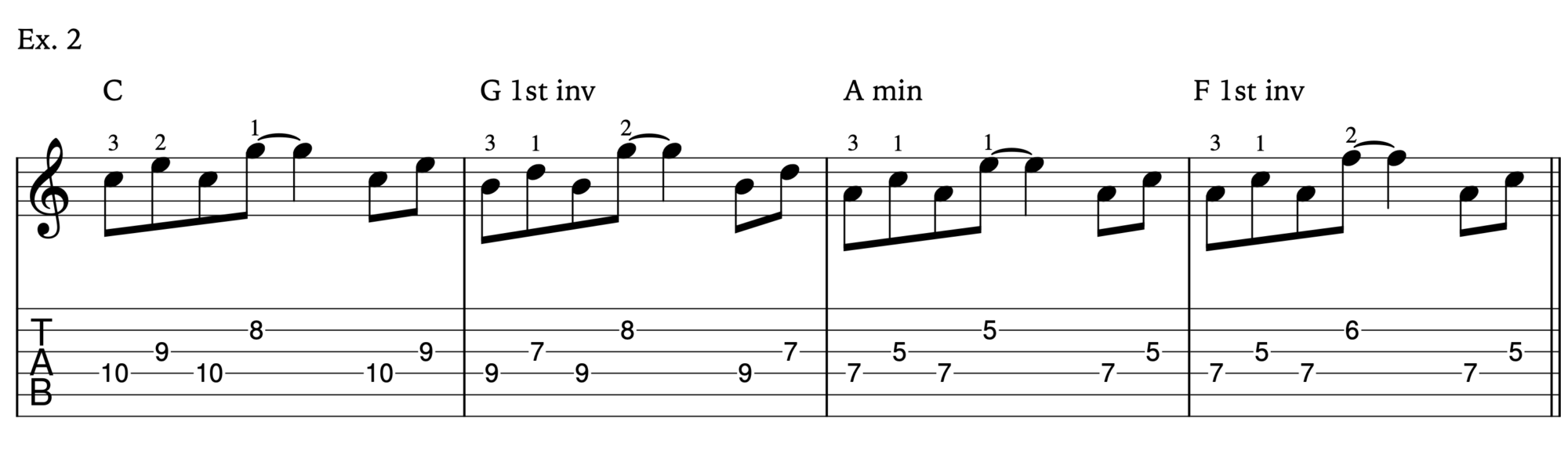 triad chords in a progression example 2