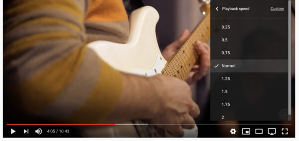 Youtube playback buttons