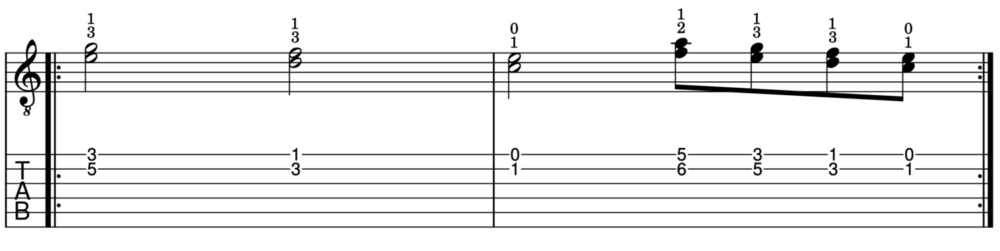 interval of 3rds above the melody example