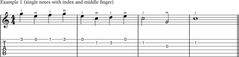 Finger picking example 1