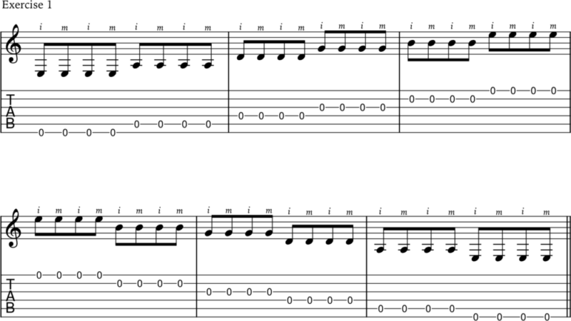 Fingerpicking exercise 1