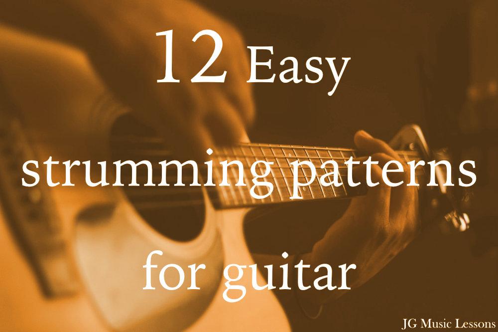 12 easy strumming patterns for guitar - post cover