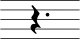 Dotted quarter note rest symbol example