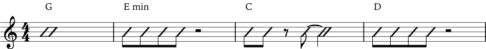 rhythmic slash notation example