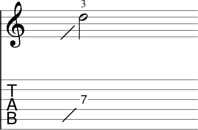 slide from below symbol with tabs example