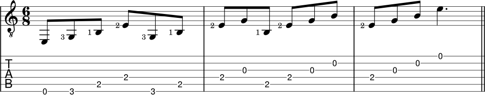 4 note triad chord pattern example