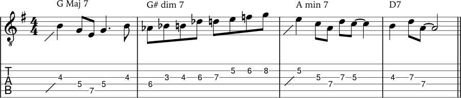 Diminshed scale example 1