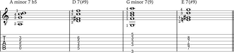 Jazz chord progression 3
