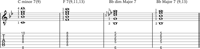 Jazz chord progression 6