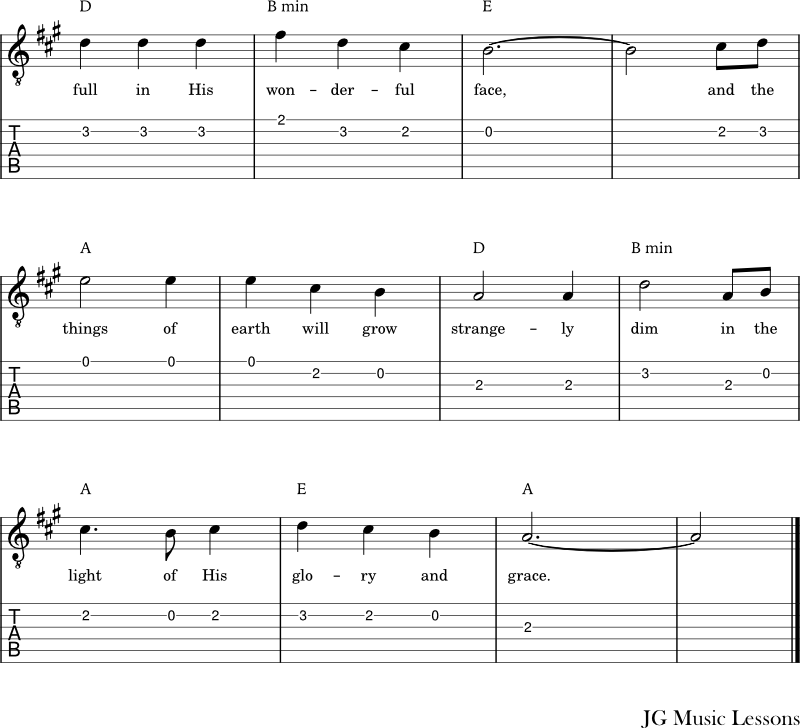 Turn Your Eyes Upon Jesus guitar tabs 2