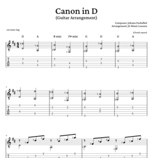 Canon in D (Pachelbel) - guitar arrangement preview