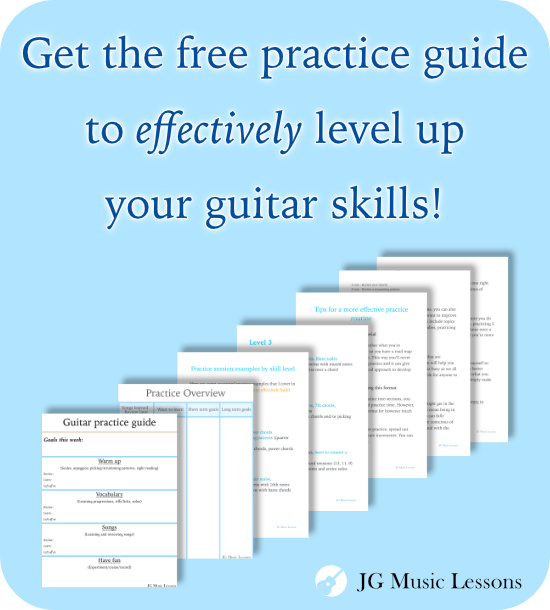 Free guitar practice guide - JG Music Lessons