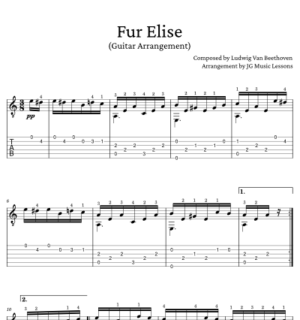 Fur Elise sheet music store banner