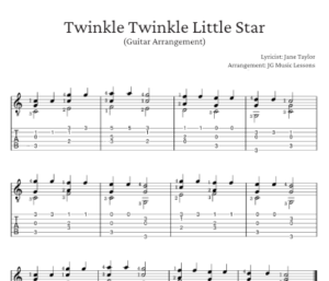 Twinkle Twinkle Little Star sheet music store banner