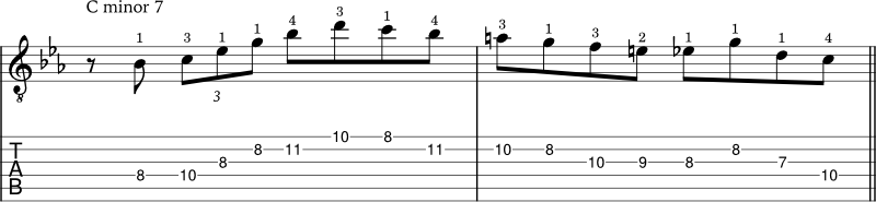 minor 7 arpeggio example 3