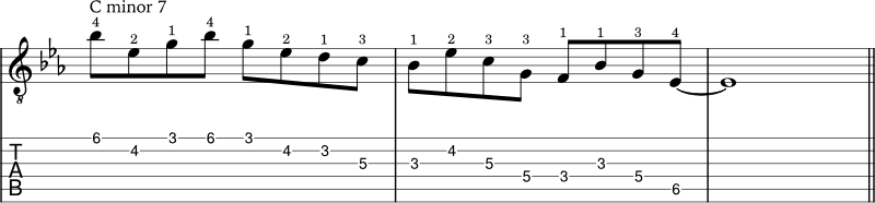 minor 7 arpeggio example 4
