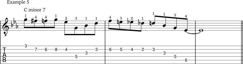 minor 7 arpeggio example 5