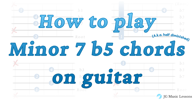 Minor 7 b5 chords on guitar