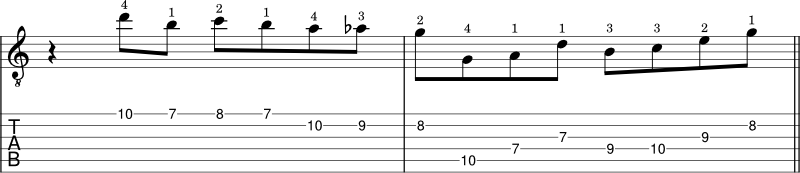 Major 6th diminished scale example 3